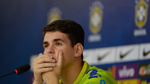 Oscar durante treino da Selecao Brasileira na Granja Comary. Atleta pode pintar em um rival. Foto: Pedro Martins/AGIF
