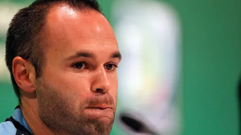 Iniesta. Coletiva de imprensa da Selecao Espanhola no Maracana. 19 de Junho de 2013, Rio de Janeiro, Rio de Janeiro, Brasil. Novidade sobre o meia agitou geral no Santos. Foto: Wagner Meier/AGIF