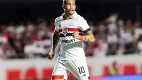 Luciano durante confronto contra o Bragantino no Campeonato Paulista de 2024.
