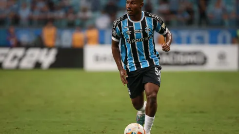 Cuiabano jogador do Gremio durante partida contra o Huachipato no estadio Arena do Gremio pelo campeonato Copa Libertadores 2024. Lateral deixou o clube. Foto: Maxi Franzoi/AGIF
