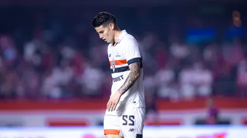 James se pronuncia oficialmente no São Paulo. Foto: Leonardo Lima/AGIF
