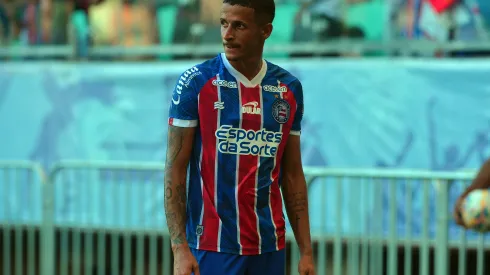 Luciano Juba, com a camisa do Bahia, em partida válida pelo Campeonato Baiano de 2024.
