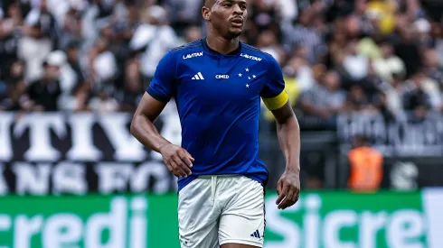  Pedrão jogador do Cruzeiro durante partida contra o Corinthians no estadio Arena Corinthians pelo campeonato Copa Sao Paulo 2024. 
