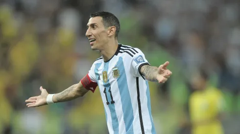 Jogador Di Maria da Argentina em foto de arquivo de 21 de Novembro de 2023 durante partida contra Brasil no estadio Maracana pelo campeonato Eliminatorias Copa Do Mundo 2026. Meia é sondado pelo Internacional. Foto: Jhony Pinho /AGIF