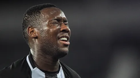 Patrick de Paula jogador do Botafogo comemora seu gol durante partida contra o Ceilandia no estadio Engenhao pelo campeonato Copa do Brasil 2022. Atleta foi criticado pela torcida. Foto: Thiago Ribeiro/AGIF
