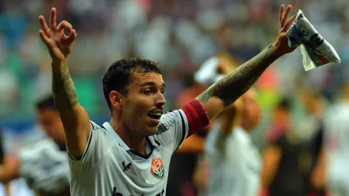 Zeca, jogador do Vitoria durante partida contra o Bahia no estadio Arena Fonte Nova pelo campeonato Baiano 2024. Walmir Cirne/AGIF
