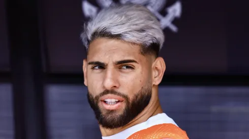 Yuri Alberto jogador do Corinthians durante partida contra o Novorizontino no estadio Arena Corinthians pelo campeonato Paulista 2024. Atleta está sofrendo com lesão. 
