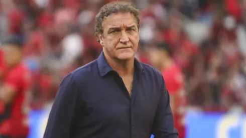 Cuca concedeu coletiva de imprensa após vitória sobre o Palmeiras - Foto: Gabriel Rosa Machado/AGIF