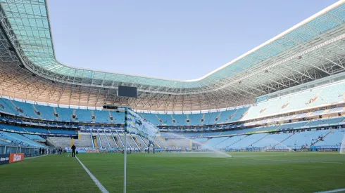 Arena do Grêmio foi bastante prejudicada pelas enchentes.
