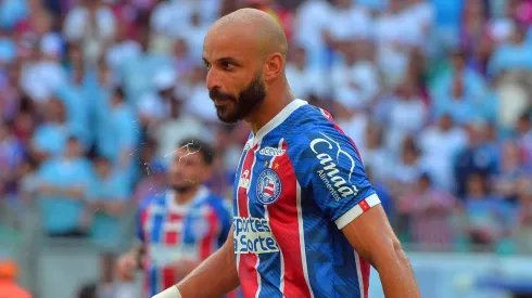 Thaciano, jogador do Bahia durante partida contra o Sport no estadio Arena Fonte Nova pelo campeonato Copa Do Nordeste 2024. Walmir Cirne/AGIF
