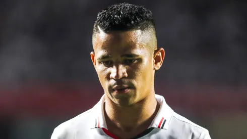 Erick jogador do Sao Paulo durante partida contra o Bragantino no estadio Morumbi pelo campeonato Paulista 2024. Ponta pode deixar o time. 
