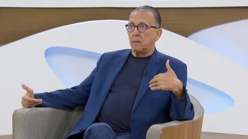 Galvão Bueno durante participação no Roda Viva. Foto: Reprodução Roda Viva