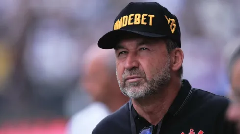 Augusto Melo presidente do Corinthians durante partida contra o Fluminense no estádio Arena Corinthians pelo campeonato Brasileiro A 2024. Foto: Ettore Chiereguini/AGIF
