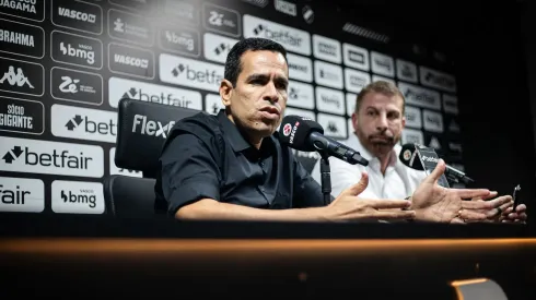 Marcelo Sant'Ana durante coletiva de apresentação. Foto: Leandro Amorim/Vasco
