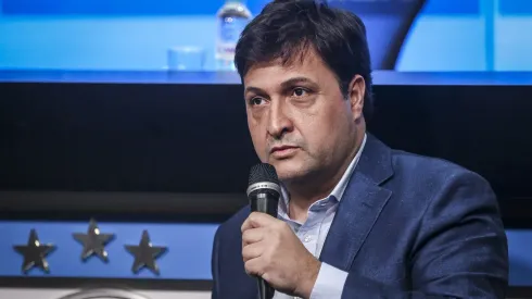 Alberto Guerra presidente do Gremio durante em coletiva de imprensa realizada no Arena do Gremio. 
