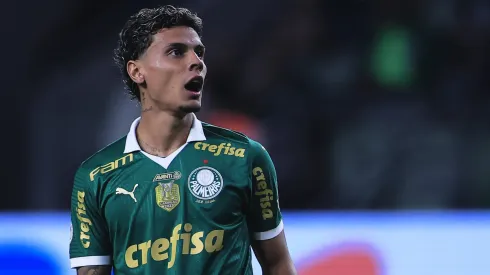 Richard Rios jogador do Palmeiras durante partida contra o Vitoria no estadio Arena Allianz Parque pelo campeonato Brasileiro A 2024. Foto: Ettore Chiereguini/AGIF
