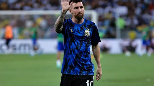 Lionel Messi jogador da Argentina em foto de arquivo de 21 de Novembro de 2023 durante aquecimento antes da partida contra o Brasil no estadio Maracana pelo campeonato Eliminatorias Copa Do Mundo 2026
