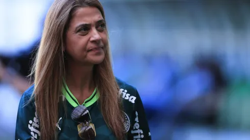 Leila Pereira antes do confronto contra o Botafogo no Brasileirão de 2023.
