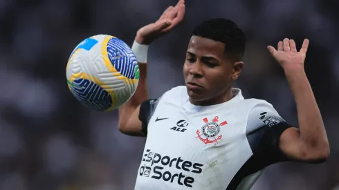 Wesley jogador do Corinthians durante partida contra o Juventude no estadio Arena Corinthians pelo campeonato Brasileiro A 2024. Foto: Ettore Chiereguini/AGIF
