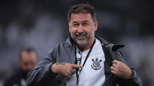 Augusto Melo presidente do Corinthians durante partida contra o Gremio no estadio Arena Corinthians pelo campeonato Copa Do Brasil 2024. Foto: Ettore Chiereguini/AGIF
