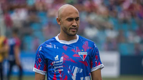 Dudu jogador do Fortaleza durante partida contra o Iguatu no estadio Presidente Vargas pelo campeonato Cearense 2023.
