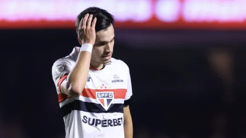 Bobadilla, jogador do São Paulo, durante partida contra o Botafogo no MorumBis, pelo Campeonato Brasileiro.
