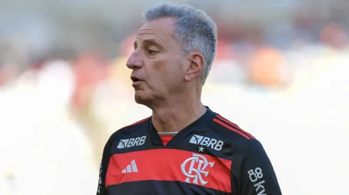 Rodolfo Landim presidente do Flamengo antes da partida contra o Madureira no estádio Maracanã pelo campeonato Carioca 2024. Foto: Thiago Ribeiro/AGIF