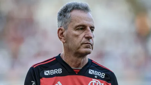 Rodolfo Landim, presidente do Flamengo, antes da partida contra o Madureira no Maracanã, pelo Campeonato Carioca.
