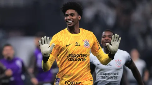 Hugo Souza, jogador do Corinthians. 
