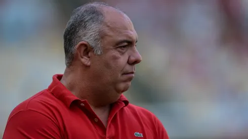 Marcos Braz dirigente do Flamengo antes da partida contra o Atlético-GO no estádio Maracanã pelo campeonato Brasileiro A 2024. Foto: Thiago Ribeiro/AGIF
