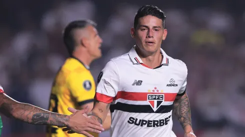 James Rodriguez jogador do Sao Paulo durante partida contra o Cobresal pelo campeonato Copa Libertadores 2024. Foto: Ettore Chiereguini/AGIF
