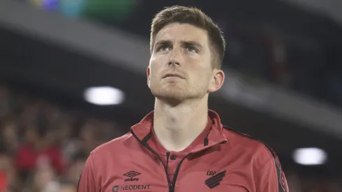 Martín Varani, técnico do Athletico-PR, durante partida contra o Juventude na Ligga Arena, pelo Campeonato Brasileiro.
