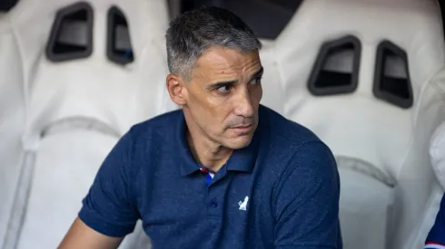 Vovjoda, técnico do Fortaleza, durante partida contra o Corinthians na Arena Castelão, pelo Campeonato Brasileiro.
