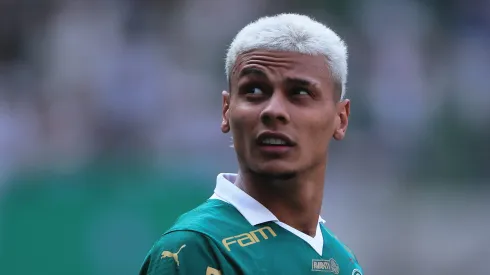  Richard Rios jogador do Palmeiras durante partida contra o Sao Paulo  pelo campeonato Brasileiro A 2024. Foto: Ettore Chiereguini/AGIF
