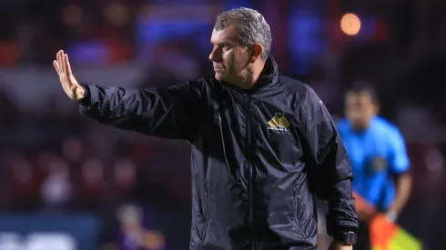 Cláudio Tencati, técnico do Criciúma durante partida contra o Sao Paulo no MorumBis, pelo Campeonato Brasileiro.
