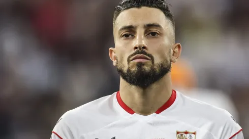 Alex Telles durante confronto contra a Roma na Europa League.
