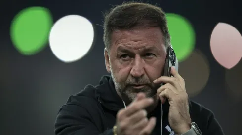 Augusto Melo, presidente do Corinthians, antes da partida contra o Fluminense no Maracanã, pelo Campeonato Brasileiro.
