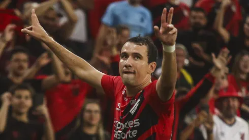 Pablo, jogador do Athletico-PR, durante partida contra o Rayo Zuliano na Ligga Arena, pela Copa Sul-Americana.
