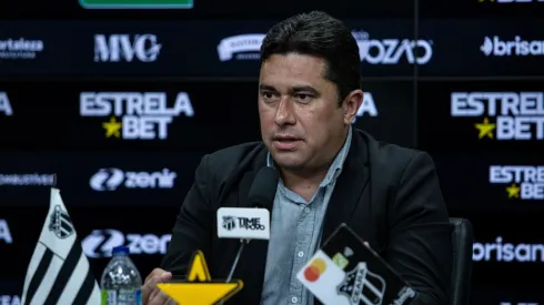 Presidente do Ceará durante coletiva. Foto: Gabriel Silva/CearaSC