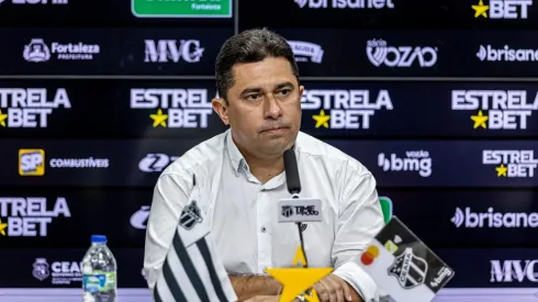 João Paulo Silva durante coletiva pelo Ceará. Foto: Felipe Santos/CearaSC
