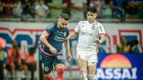 Everton Ribeiro jogador do Bahia durante partida contra o Flamengo no estádio Arena Fonte Nova pelo campeonato Copa Do Brasil 2024. Foto: Jhony Pinho/AGIF