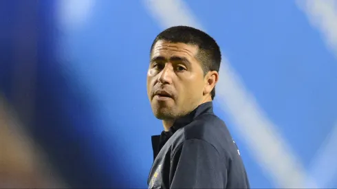 Riquelme, presidente do Boca Juniors, no estádio La Bombonera.
