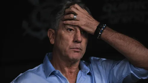 Renato Portaluppi técnico do Grêmio durante partida contra o Corinthians no estadio Arena Corinthians pelo campeonato Brasileiro A 2024. Foto: Ettore Chiereguini/AGIF
