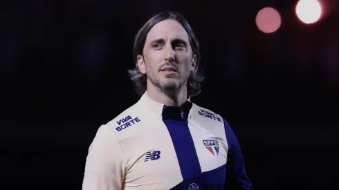 Luis Zubeldía, técnico do Sao Paulo, durante partida contra o Nacional (URU) no MorumBis, pela Copa Libertadores 2024.
