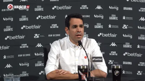 Marcelo Santana detona arbitragem após partida contra o Palmeiras (Imagem: Reprodução/Vasco Tv)