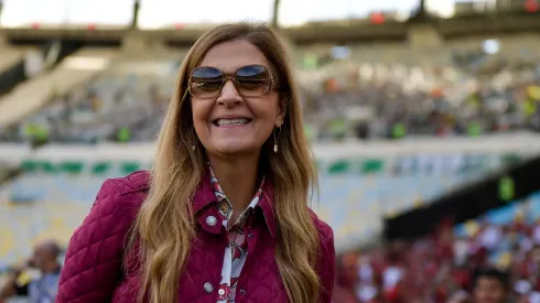 Leila Pereira Presidente do Palmeiras durante partida contra o Flamengo no estádio Maracanã pelo campeonato Brasileiro A 2024. Foto: Thiago Ribeiro/AGIF
