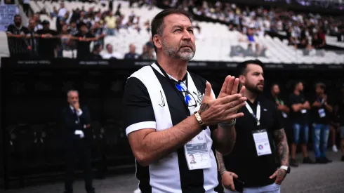 Augusto Melo, presidente do Corinthians, durante partida contra o Atletico-GO na Neo Química Arena, pelo Campeonato Brasileiro.
