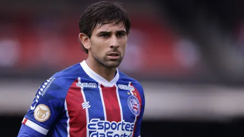 Acevedo jogador do Bahia durante partida contra o Sao Paulo no estadio Morumbi pelo campeonato Brasileiro A 2023. 
