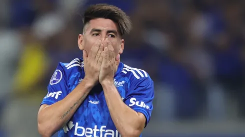 Villalba jogador do Cruzeiro lamenta durante partida contra o Libertad no estádio Mineirão pelo campeonato Copa Sul-Americana 2024. Foto: Gilson Lobo/AGIF
