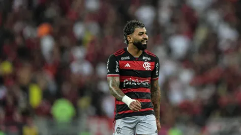 Gabigol jogador do Flamengo durante partida contra o Corinthians no estádio Maracanã pelo campeonato Copa Do Brasil 2024. Foto: Thiago Ribeiro/AGIF
